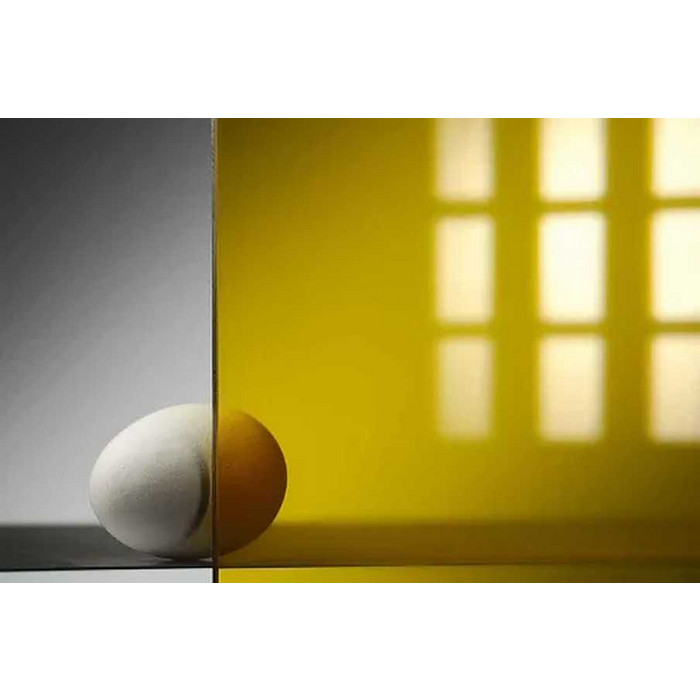 Монолитный поликарбонат 6 мм КОЛИБРИ янтарь 2050х3050 мм