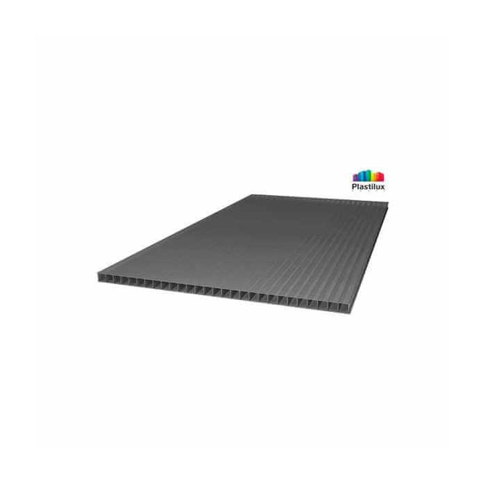 Сотовый поликарбонат 10 мм ROYALPLAST 2-UV премиум серый 2100х12000 мм
