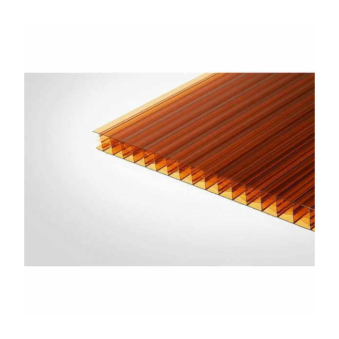 Сотовый поликарбонат 4 мм ULTRAMARIN янтарь 2100х6000 мм